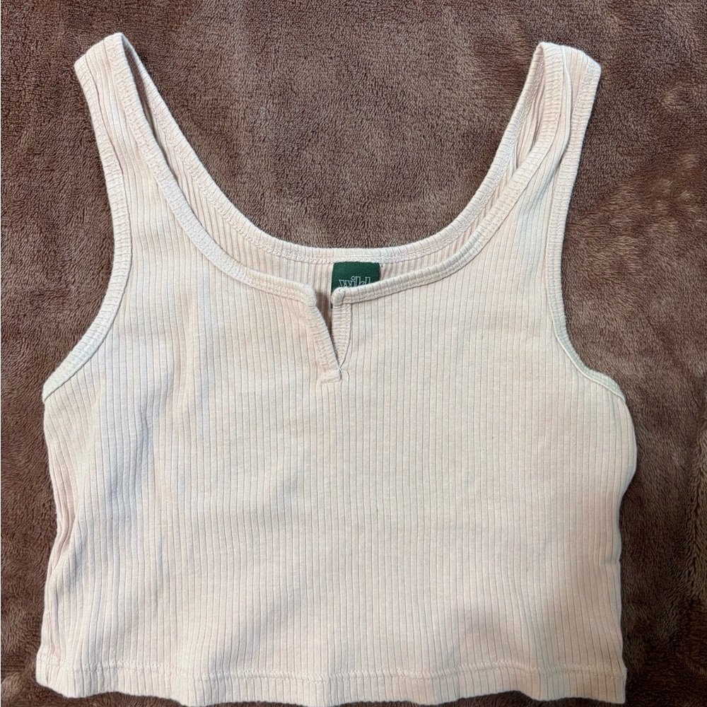 Women's light pink Ribbed Tank Top